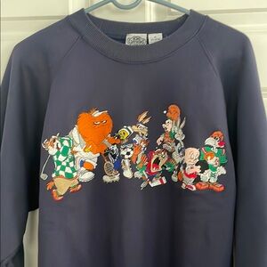 ACME Navy Sweatshirt with Cartoon Characters